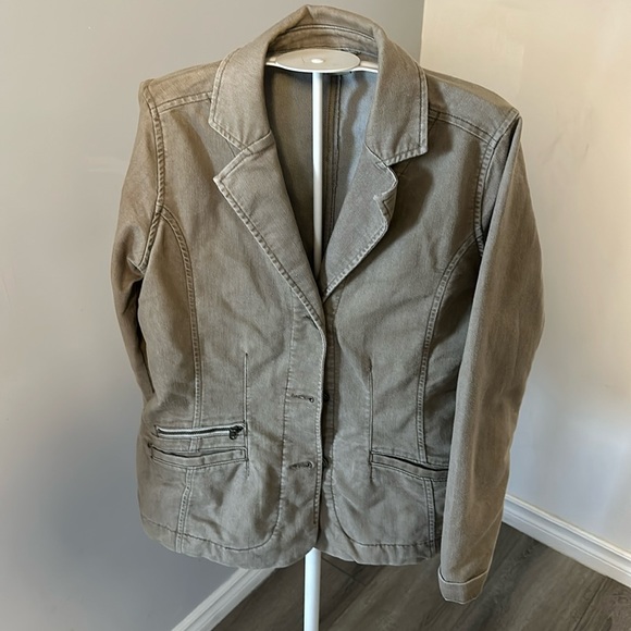 Royal Robbins Women’s Cotton Poly Blend Long Sleeve Khaki Cruiser Blazer size M - Picture 3 of 10
